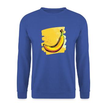 Banane - Unisex Pullover - Royalblau - Vorne - Alina (178cm) & Michal (187cm)