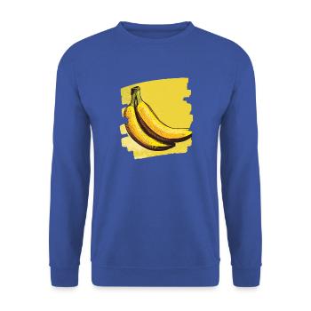 Banane - Unisex Pullover - Royalblau - Vorne - Alina (178cm) & Michal (187cm)
