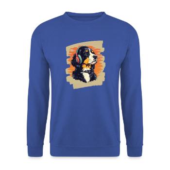Entlebucher Sennenhund - Unisex Pullover - Royalblau - Vorne - Alina (178cm) & Michal (187cm)
