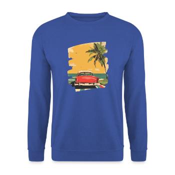 Sommer - Unisex Pullover - Royalblau - Vorne - Alina (178cm) & Michal (187cm)