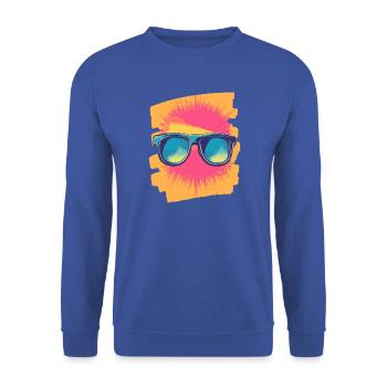 Sonnenbrille Sommer - Unisex Pullover - Royalblau - Vorne - Alina (178cm) & Michal (187cm)