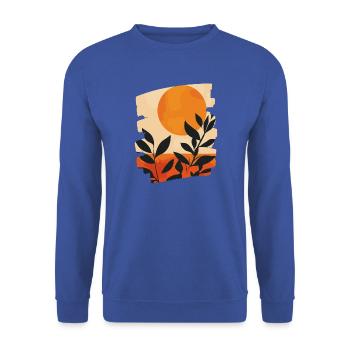Sommer Sonne - Unisex Pullover - Royalblau - Vorne - Alina (178cm) & Michal (187cm)