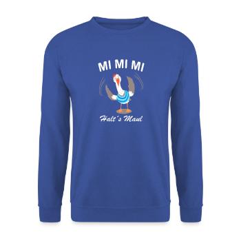 MI Mi Mi Shut Up - Unisex Sweatshirt - royal blue - Front - Alina (178cm) & Michal (187cm)