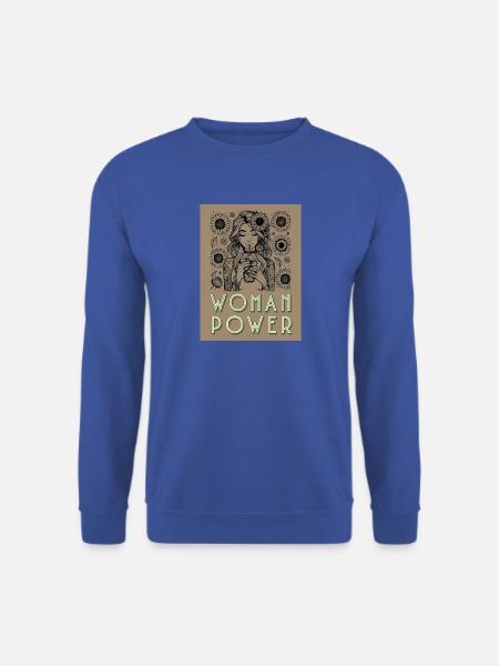 Woman Power – Sonnenblumen Girl Clipart - Unisex Pullover - Royalblau