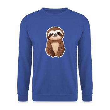 Faultier - Unisex Pullover - Royalblau - Vorne - Alina (178cm) & Michal (187cm)