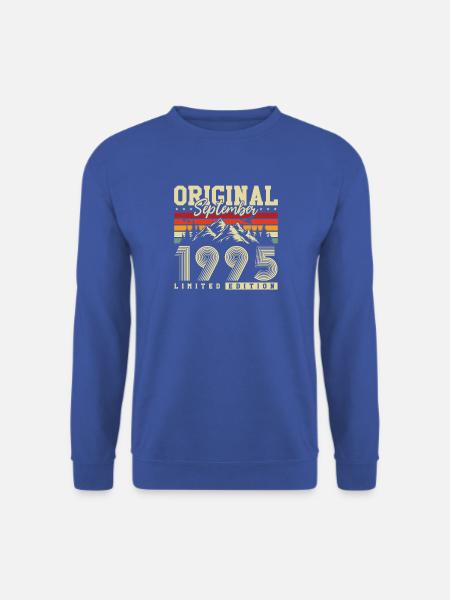 Original September 1995 Jahrgang Geburtstag Retro - Unisex Pullover - Royalblau