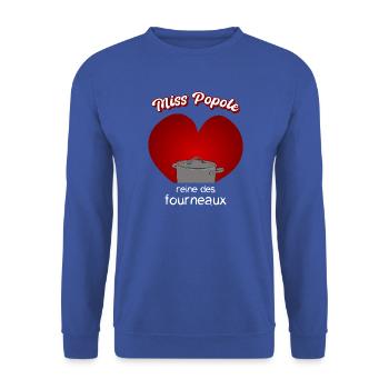 Miss Meals Original Geschenk Küche Mama - Unisex Pullover - Royalblau - Vorne - Alina (178cm) & Michal (187cm)