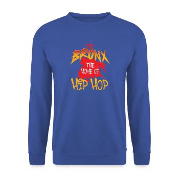 Die Bronx Heimat des Hip-Hop-Geburtsortes Tribute Style - Unisex Pullover - Royalblau - Vorne - Alina (178cm) & Michal (187cm)