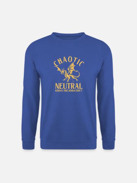 Chaotisch Neutral Art Care Irgendwie Don't RPG Humor - Unisex Pullover - Royalblau