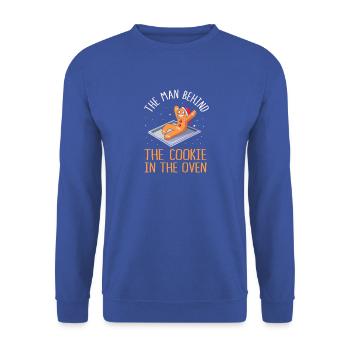 Werdende Väter Werdender Papa - Unisex Pullover - Royalblau - Vorne - Alina (178cm) & Michal (187cm)