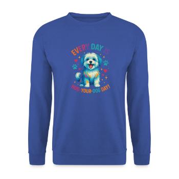Malteser - Unisex Pullover - Royalblau - Vorne - Alina (178cm) & Michal (187cm)