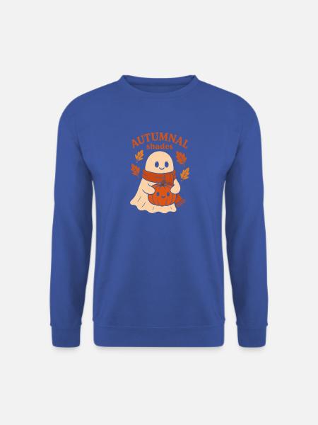Herbstliche Kürbismotiv-Kreation - Unisex Pullover - Royalblau