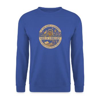 Eine SQL-Abfrage geht in eine Bar, geht auf zwei T - Unisex Pullover - Royalblau - Vorne - Alina (178cm) & Michal (187cm)