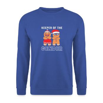 Babyparty Weihnachten werdende Eltern - Unisex Pullover - Royalblau - Vorne - Alina (178cm) & Michal (187cm)
