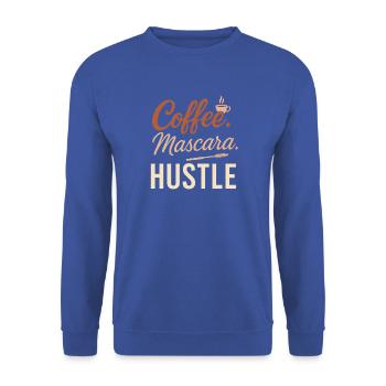 Das Leben ist zu kurz, um auf Lager zu bleiben - Unisex Pullover - Royalblau - Vorne - Alina (178cm) & Michal (187cm)