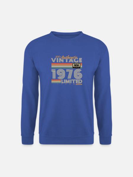 Original 1976 Jahrgang Vintage Geburtstag Retro - Unisex Pullover - Royalblau
