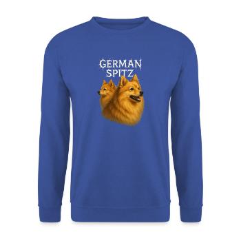 Deutsche Spitze - Unisex Pullover - Royalblau - Vorne - Alina (178cm) & Michal (187cm)
