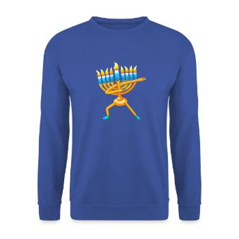 Hanukkah Chanukkah Hanukah - Unisex Pullover - Royalblau - Vorne - Alina (178cm) & Michal (187cm)
