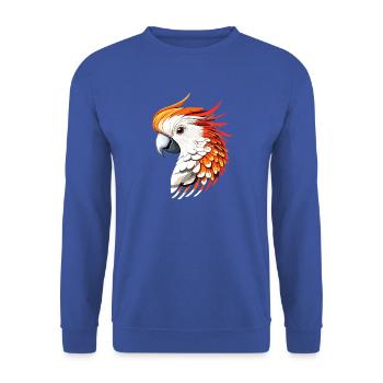 Papagei Ara Sittich Kakadu Liebhaber Papageien - Unisex Pullover - Royalblau - Vorne - Alina (178cm) & Michal (187cm)