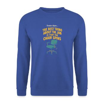 Jubeln Sie aus vollem Herzen - Unisex Pullover - Royalblau - Vorne - Alina (178cm) & Michal (187cm)