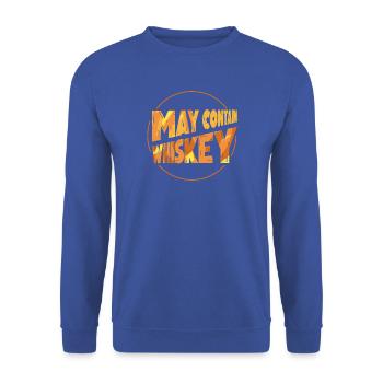 Whiskey Spruch Whiskeytrinker Whiskeyliebhaber - Unisex Pullover - Royalblau - Vorne - Alina (178cm) & Michal (187cm)