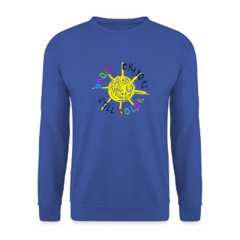 Broken Crayons Still Color Mental Health Awareness - Unisex Pullover - Royalblau - Vorne - Alina (178cm) & Michal (187cm)