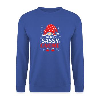 Gnom - Unisex Pullover - Royalblau - Vorne - Alina (178cm) & Michal (187cm)