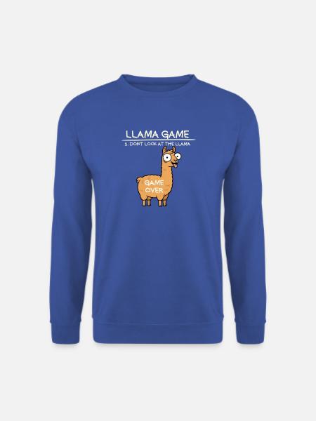 Lama-Spiel Schau nicht auf das Lama Lustiges Lama - Unisex Pullover - Royalblau