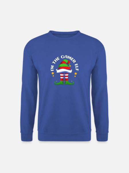 Gamer Gaming Zocker Elfe Elf Weihnachtsgeschenk - Unisex Pullover - Royalblau