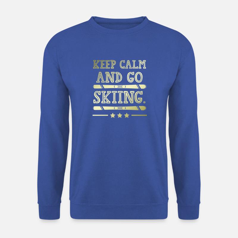 Keep calm ski - Unisex Pullover - Royalblau