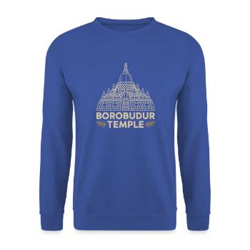Borobudur Tempel - Unisex Pullover - Royalblau - Vorne - Alina (178cm) & Michal (187cm)