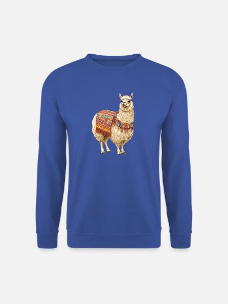 Lama - Unisex Pullover - Royalblau