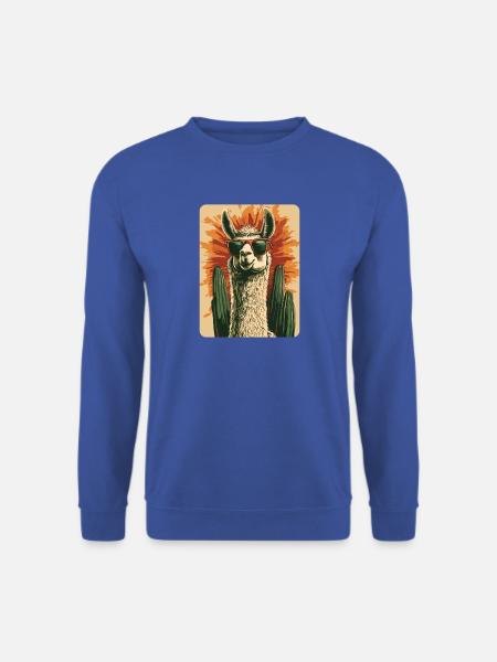 Lama - Unisex Pullover - Royalblau