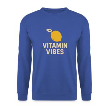 Vitamin Vibes – Zitrone Design mit Sommerfeeling - Unisex Pullover - Royalblau - Vorne - Alina (178cm) & Michal (187cm)