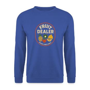 Fruit Dealer - Unisex Pullover - Royalblau - Vorne - Alina (178cm) & Michal (187cm)