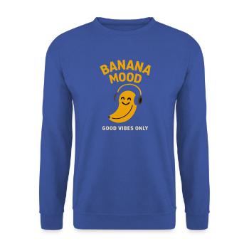 Banana Mood  - Unisex Pullover - Royalblau - Vorne - Alina (178cm) & Michal (187cm)
