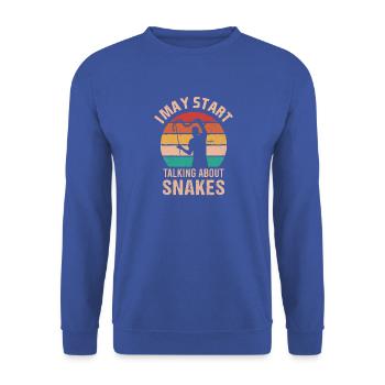 Zoo Zookeeper Zoowärter Vintage Tierpark Tierwelt  - Unisex Pullover - Royalblau - Vorne - Alina (178cm) & Michal (187cm)