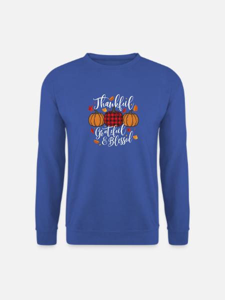 Dankbar Dankbar Thanksgiving Herbst - Unisex Pullover - Royalblau