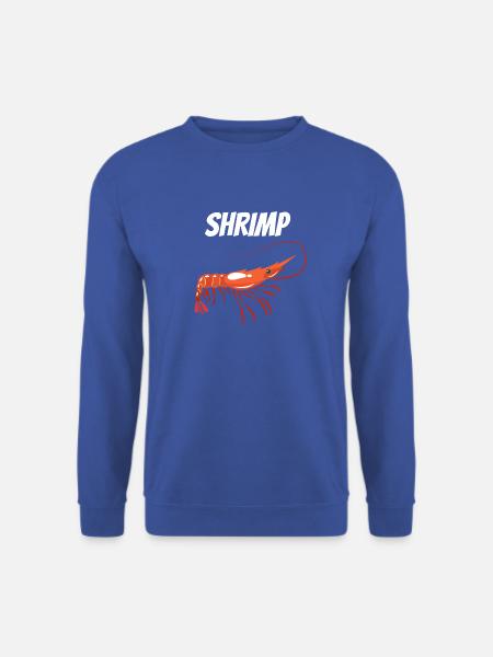 Fette Garnelenillustration mit SHRIMP Text Garnelen - Unisex Pullover - Royalblau