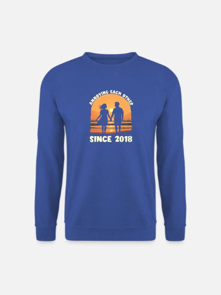 Gegenseitiges Ärgern seit 2018 Jubiläum - Unisex Pullover - Royalblau