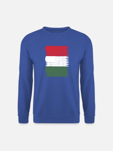 Ungarn Flagge Karte - Unisex Pullover - Royalblau