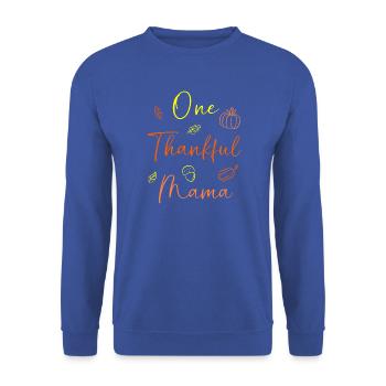 Thanksgiving Mama Mutter Oma Großmutter - Unisex Pullover - Royalblau - Vorne - Alina (178cm) & Michal (187cm)