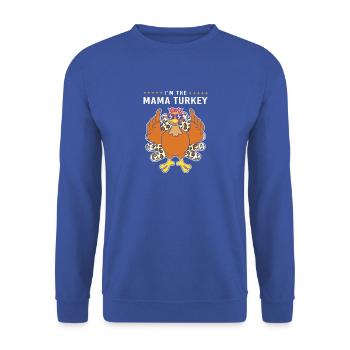 Thanksgiving Mama Mutter Oma Großmutter - Unisex Pullover - Royalblau - Vorne - Alina (178cm) & Michal (187cm)