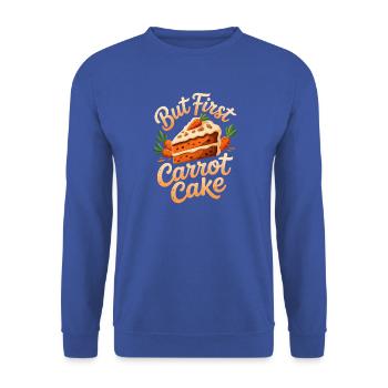 Kuchen Karotten Kuchen - Unisex Pullover - Royalblau - Vorne - Alina (178cm) & Michal (187cm)