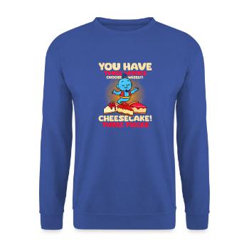 Käsekuchen - Unisex Pullover - Royalblau - Vorne - Alina (178cm) & Michal (187cm)