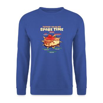 Kuchen käsekuchen - Unisex Pullover - Royalblau - Vorne - Alina (178cm) & Michal (187cm)