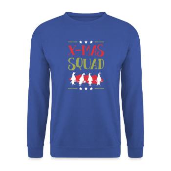 X-Mas Squad - Unisex Pullover - Royalblau - Vorne - Alina (178cm) & Michal (187cm)