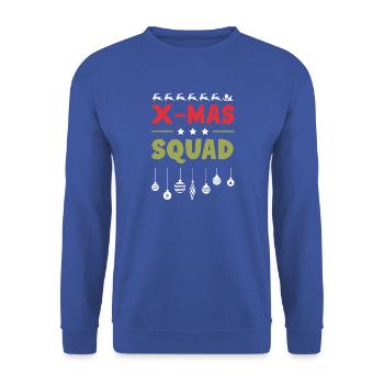X-Mas Squad - Unisex Pullover - Royalblau - Vorne - Alina (178cm) & Michal (187cm)