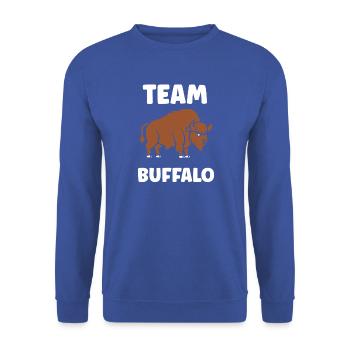 Bison - Unisex Pullover - Royalblau - Vorne - Alina (178cm) & Michal (187cm)