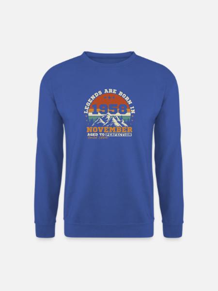 November 1958 Vintage-Retro-Geburtstag - Unisex Pullover - Royalblau